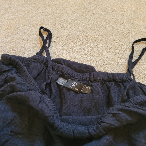 Volcom Women's Viscose Black Tiered Mini Dress Size Small - Picture 4 of 7